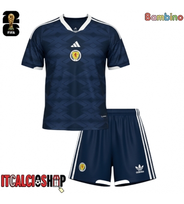 Scozia Prima Maglia Bambino Mondiali 2026 Manica Corta (+ Pantaloni corti)